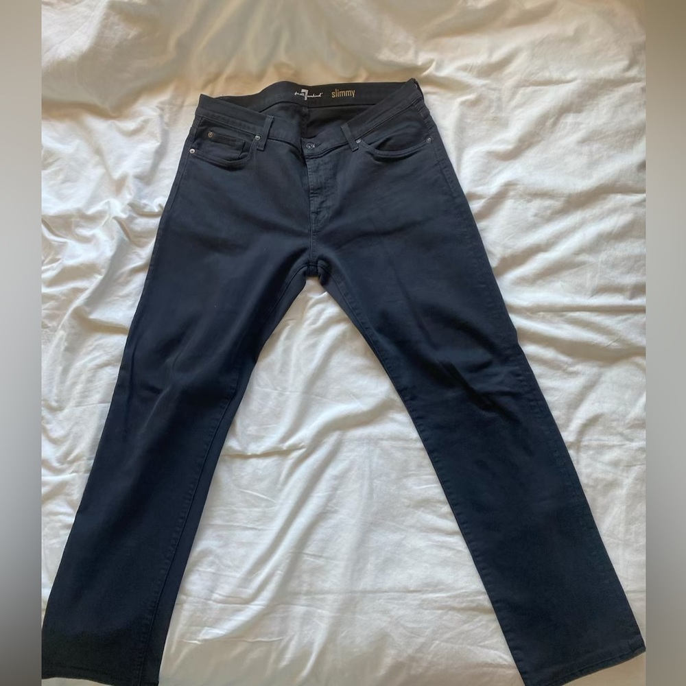 Seven for All Mankind Slimmy black jeans. Mens size 36.